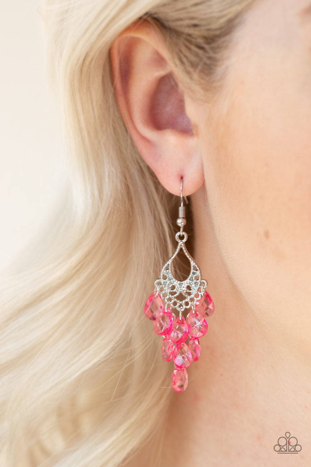 Paparazzi Earrings - What Happens In Maui - Pink