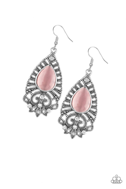 Paparazzi Earrings - Majestically Malibu - Pink