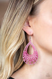 Paparazzi Earrings - Flamingo Flamenco - Pink