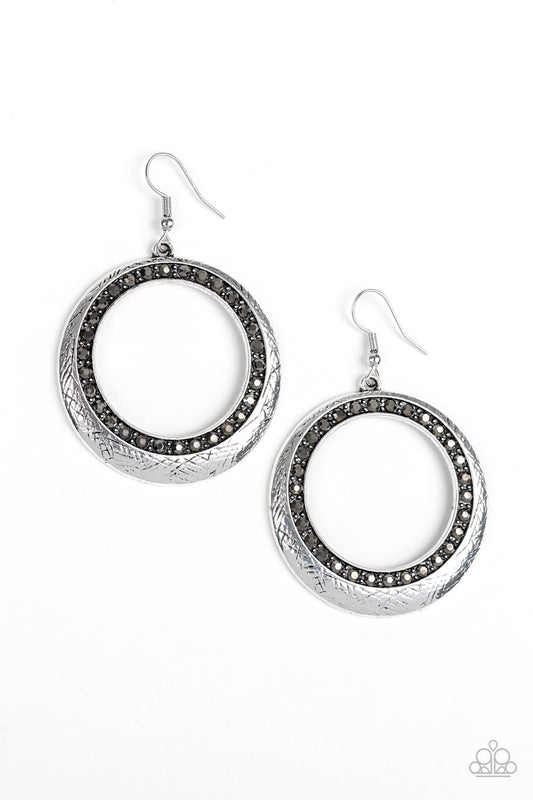 Paparazzi Earrings - Go-Go Glow - Silver