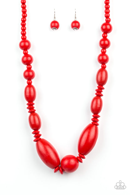 Paparazzi Necklace - Summer Breezin - Red