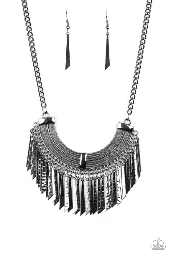 Paparazzi Necklace - Impressively Incan - Black