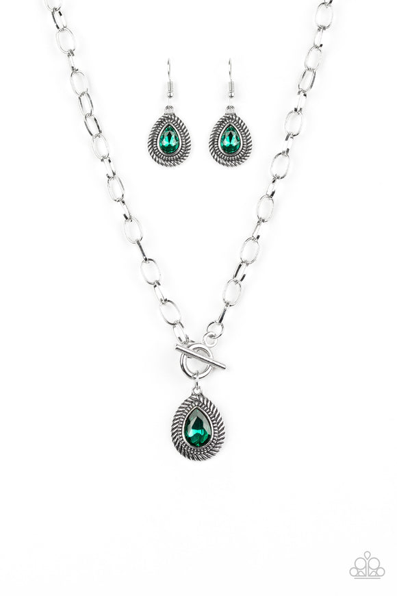 Paparazzi Necklace - Sheen Queen - Green