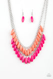 Paparazzi Necklace - Beaded Boardwalk - Pink