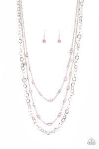 Paparazzi Necklace - Metro Mixer - Pink