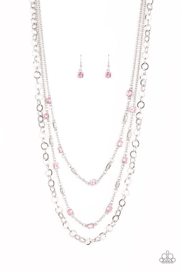 Paparazzi Necklace - Metro Mixer - Pink