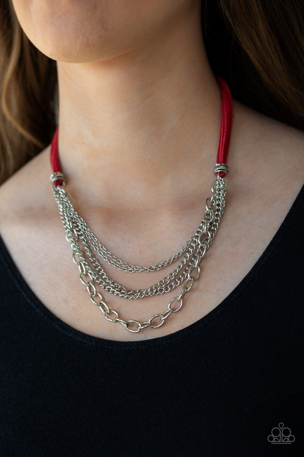 Paparazzi Necklace - Free Roamer - Red