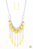 Paparazzi Necklace - Roaring Riviera - Yellow