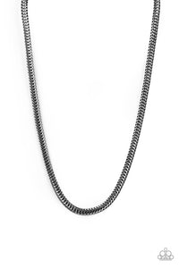 Paparazzi Urban Necklace - Knockout King - Black