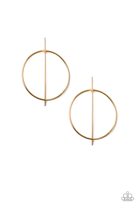 Paparazzi Earrings -  Vogue Visionary - Gold