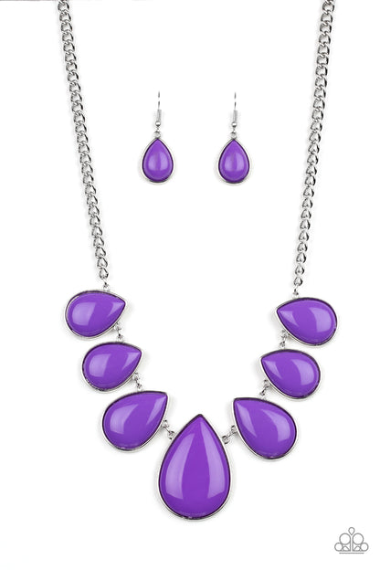 Paparazzi Necklace - Drop Zone - Purple