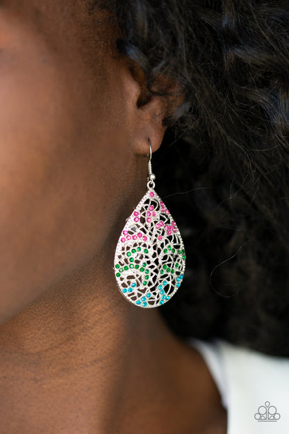 Paparazzi Earrings - Hustle and Bustle - Multi