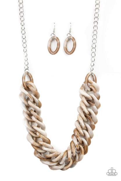 Paparazzi Necklace - Comin In HAUTE - Brown