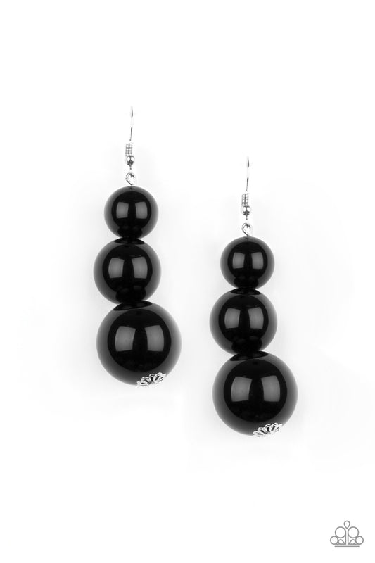 Paparazzi Earrings - Material World - Black