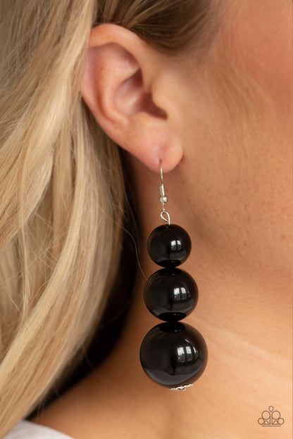 Paparazzi Earrings - Material World - Black