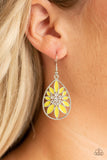 Paparazzi Earrings - Floral Morals - Yellow