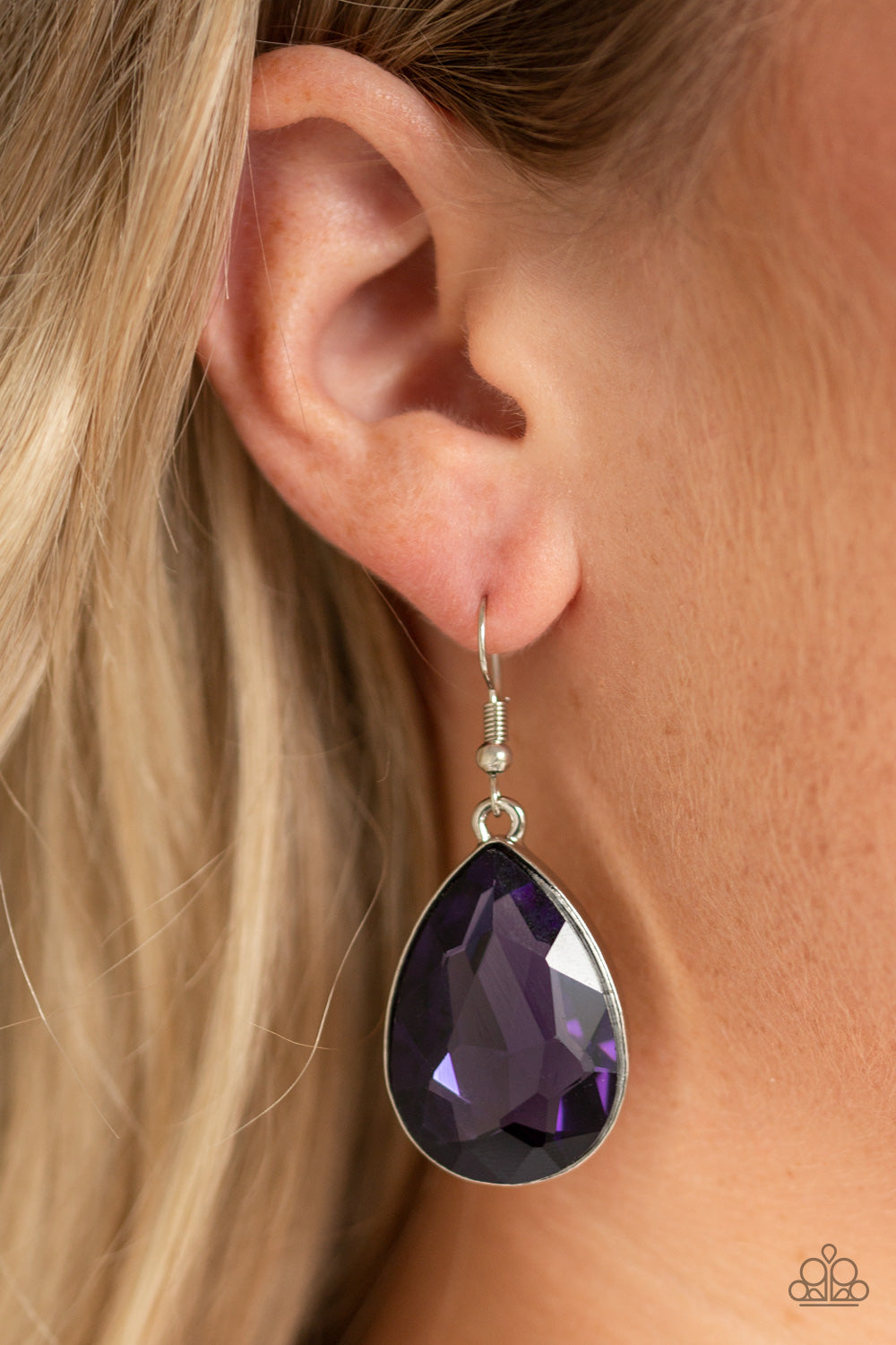 Paparazzi Earrings - Limo Ride - Purple