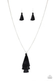 Paparazzi Necklace - Triple The Tassel - Black