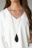 Paparazzi Necklace - Triple The Tassel - Black