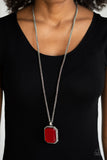Paparazzi Necklace - Let Your HEIR Down - Red