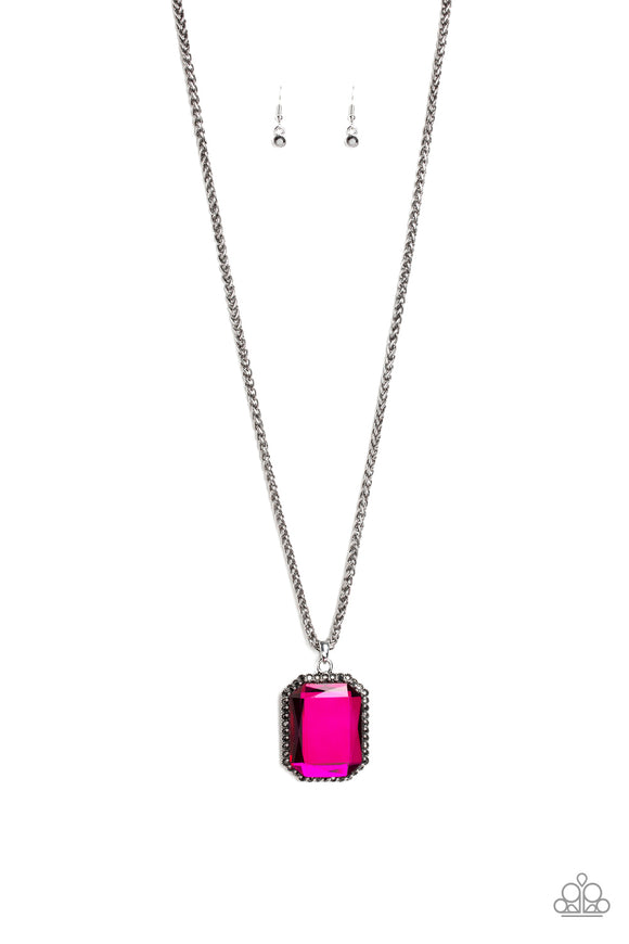 Paparazzi Necklace -   Let Your HEIR Down - Pink