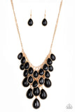 Paparazzi Necklace - Shop Til You TEARDROP - Black