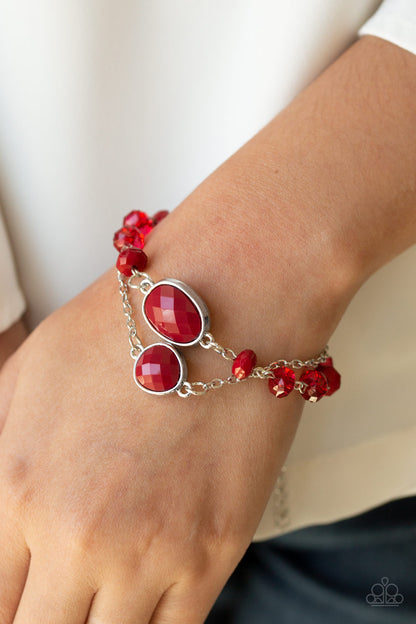 Paparazzi Bracelet - Crowd Pleaser - Red