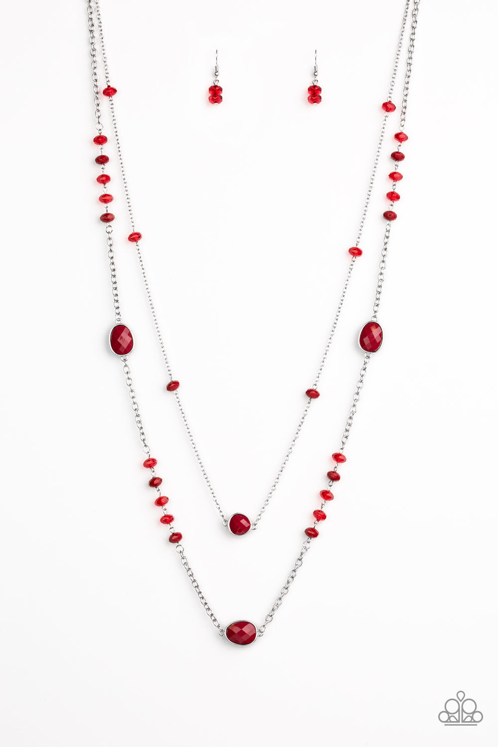 Paparazzi Necklace - Dazzle The Crowd - Red