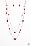 Paparazzi Necklace - Dazzle The Crowd - Red