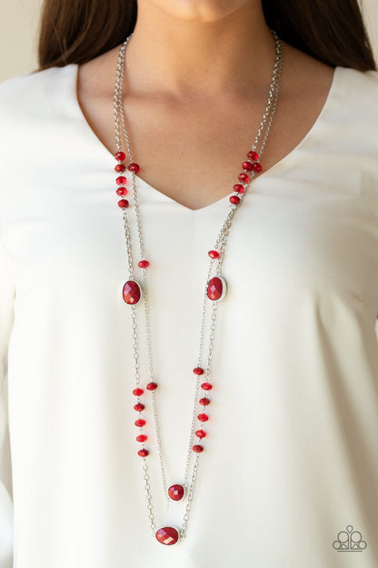 Paparazzi Necklace - Dazzle The Crowd - Red