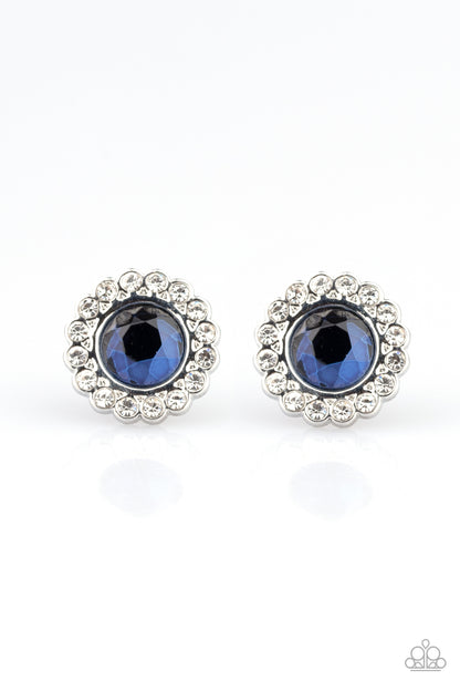 Paparazzi Earrings - Floral Glow - Blue