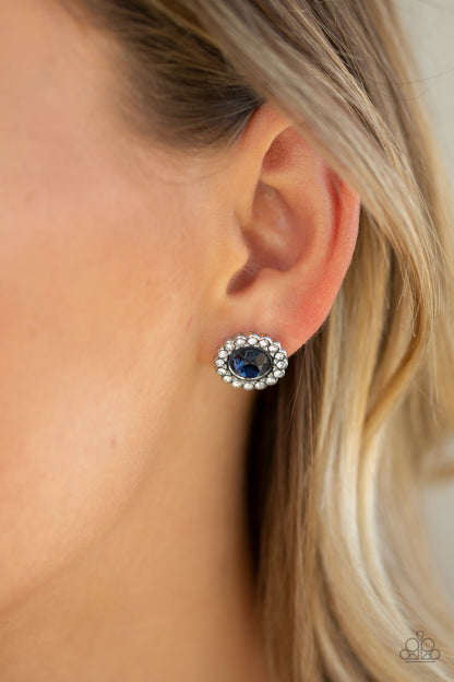 Paparazzi Earrings - Floral Glow - Blue