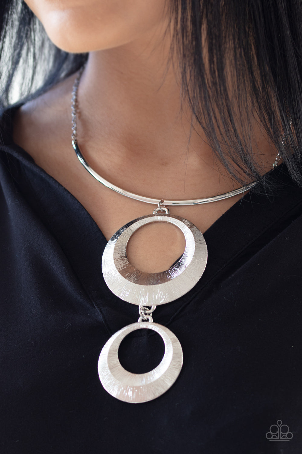 Paparazzi Necklace - Egyptian Eclipse - Silver