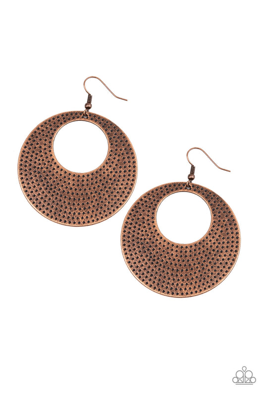 Paparazzi Earrings - Dotted Delicacy - Copper