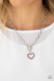 Paparazzi Necklace - With My Whole Heart - Red