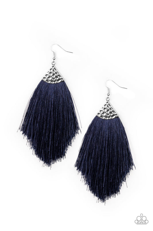 Paparazzi Earrings - Tassel Tempo - Blue