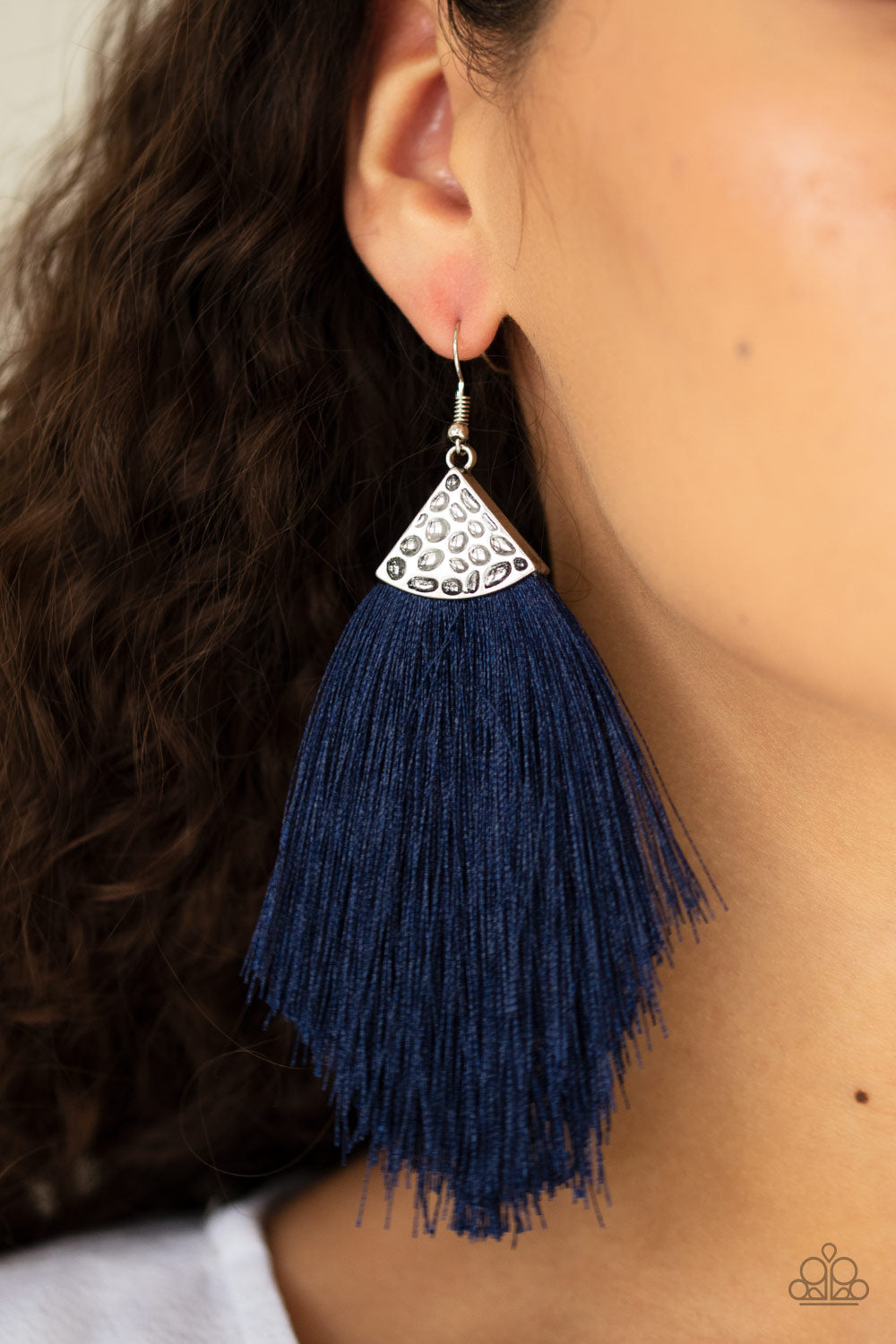 Paparazzi Earrings - Tassel Tempo - Blue