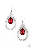 Paparazzi Earrings - Trendsetting Twinkle - Red