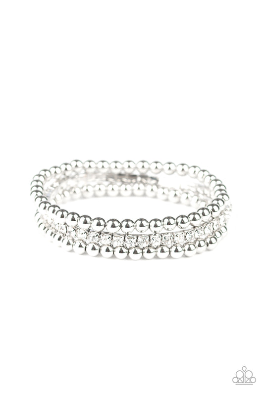 Paparazzi Bracelet - Glam Game - White