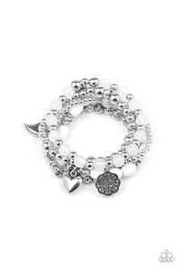 Paparazzi Bracelet - No CHARM Done - White