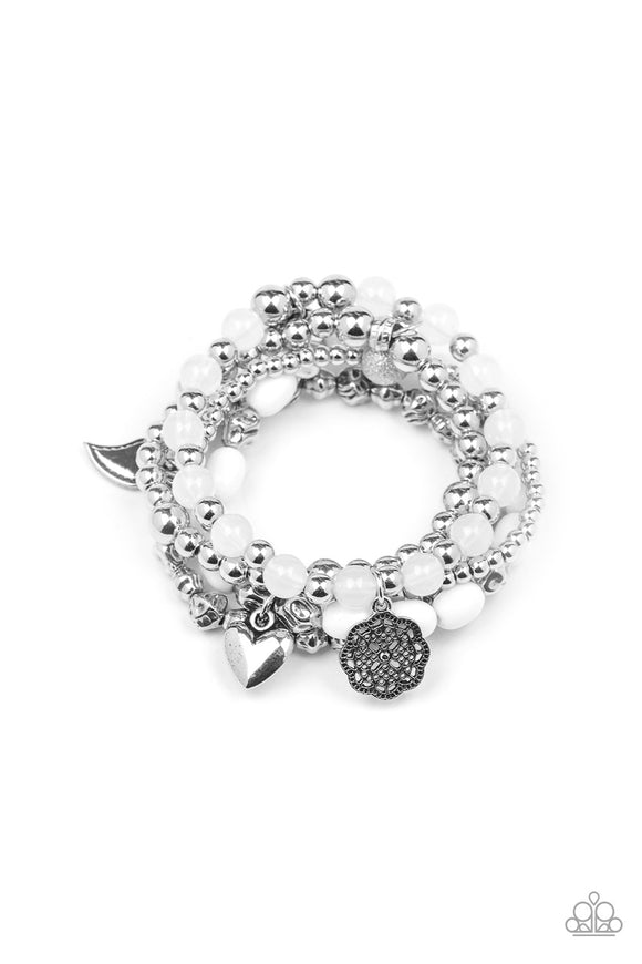 Paparazzi Bracelet - No CHARM Done - White