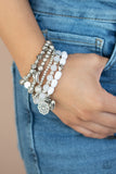 Paparazzi Bracelet - No CHARM Done - White