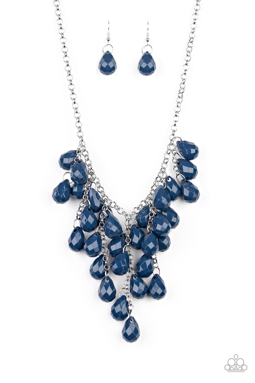 Paparazzi Necklace - Serenely Scattered - Blue