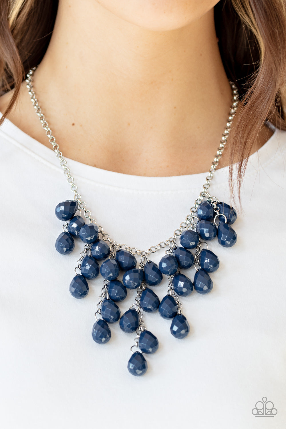 Paparazzi Necklace - Serenely Scattered - Blue