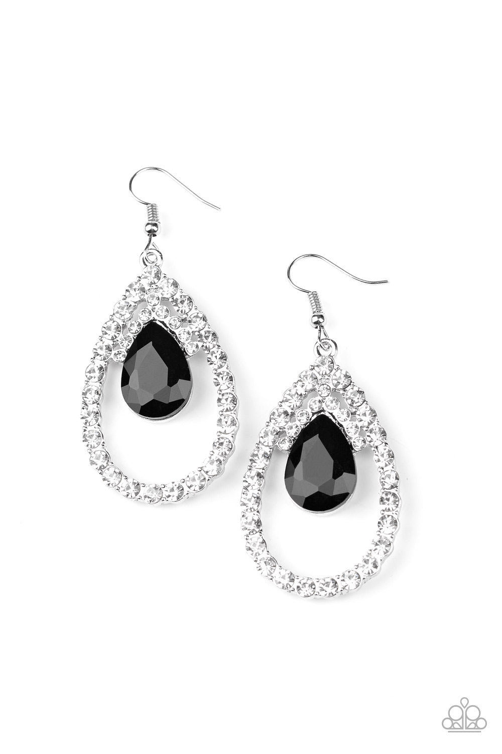 Paparazzi Earrings - Trendsetting Twinkle - Black