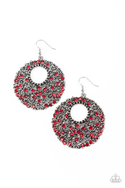 Paparazzi Earrings - Starry Showcase - Red