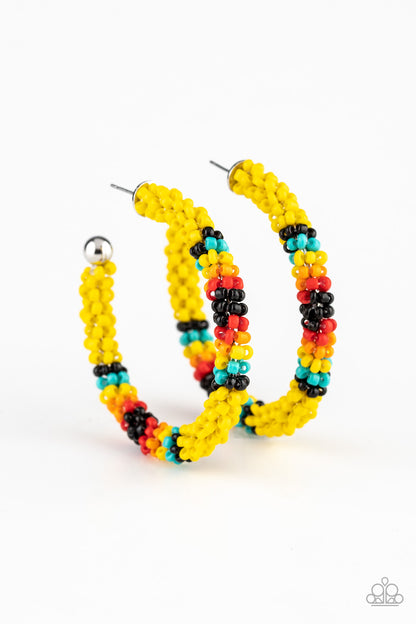 Paparazzi Earrings - Bodaciously Beaded - Yellow