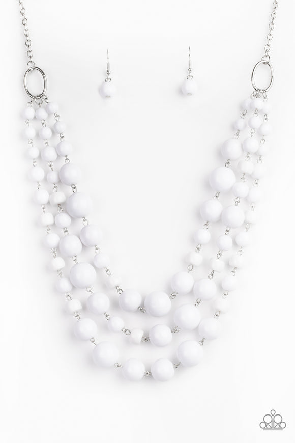 Paparazzi Necklace - Everyone Scatter! - White