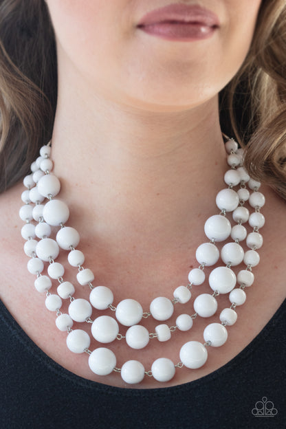 Paparazzi Necklace - Everyone Scatter! - White