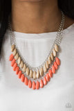 Paparazzi Necklace - Beaded Boardwalk - Orange